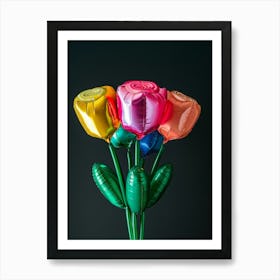 Bright Inflatable Flowers Rose 1 Art Print