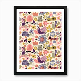 Cute Animals And Affirmations Soft Regal Kids Affiche