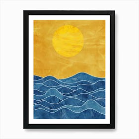 Sunset In The Sea Art Print