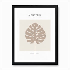Boho Leaves 1 Monstera Art Print