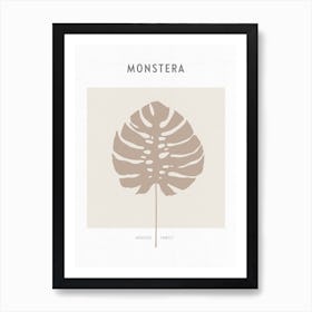 Boho Leaves 1 Monstera Poster