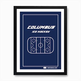 Columbus Ice Hockey Art Print