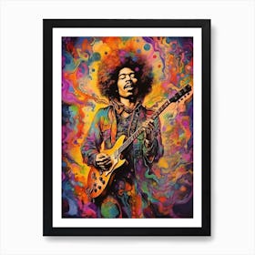 Jimi Hendrix Vintage Psycedellic 1 Póster