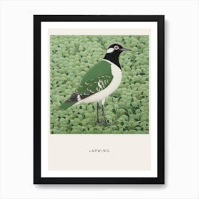 Ohara Koson Inspired Bird Painting Lapwing 2 Poster Art Print