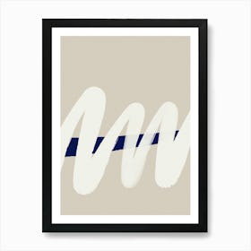 White Wave No 6 Art Print