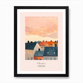 Mornings In Oslo Rooftops Morning Skyline 4 Art Print