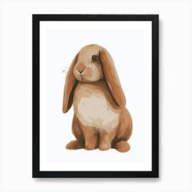 Satin Rabbit Kids Illustration 4 Art Print