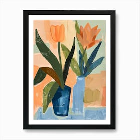 Orange Tulips 1 Art Print