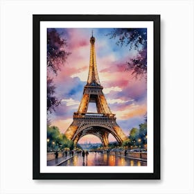 Eiffel Tower Building Art Print