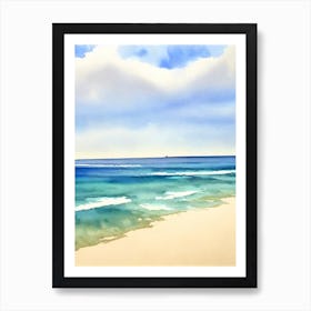 Fingal Bay Beach 2, Australia Watercolour Art Print