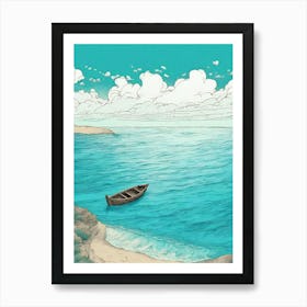 Boat On The Beach 12 Art Print