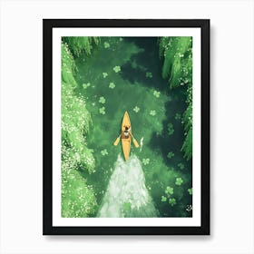 Stunning Rowboat on the River 7 Art Print