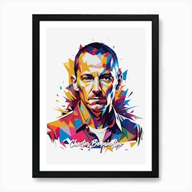 Chester Bennington, Linkin Park 01 Portrait Music Icon Style WPAP Pop Art Art Print