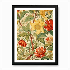 Floral Wallpaper 38 Art Print