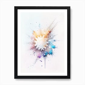 Bullet, Snowflakes, Storybook Watercolours 4 Art Print