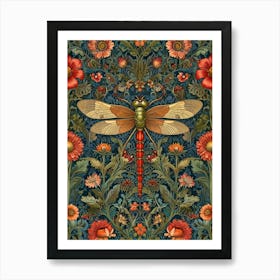 William Morris Dragonfly 1 Art Print