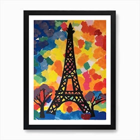 Eiffel Tower Paris France Henri Matisse Style 22 Art Print