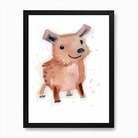 Piglet Watercolour Childrens Drawing 4watercolour Art Print