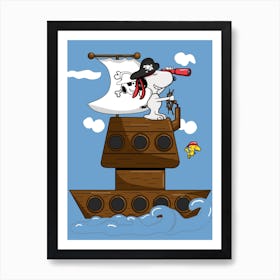 Snnoopy Pirate Art Print