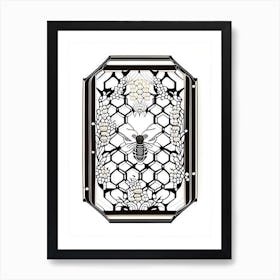 Hive Frames 2 Beehive William Morris Style Art Print