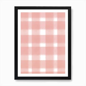 Pink Gingham Art Print