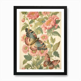 William Morris Butterflies And Flowers Art Print