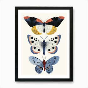 Colourful Insect Illustration Butterfly 10 Art Print