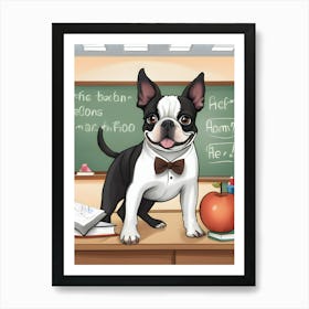 Boston Terrier-Reimagined 36 Art Print