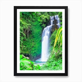 Nauyaca Waterfalls, Costa Rica Nat Viga Style Art Print