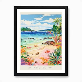 Poster Of Shoal Bay, Anguilla, Matisse And Rousseau Style 2 Affiche