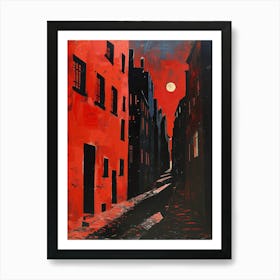 Red Street Art Print