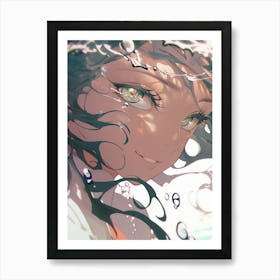 Girl In The Water Art Print