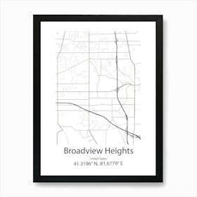 Broadview Heights,United States Minimalist Map Poster