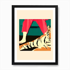 Chilling Tiger 4 Art Print