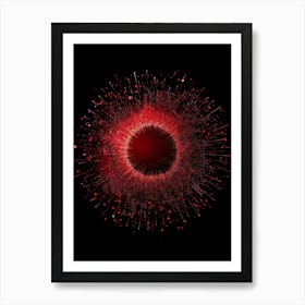 Red Star Burst Art Print