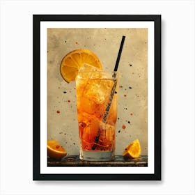 Aperol Spritz Art Print Iced Tea Art Print