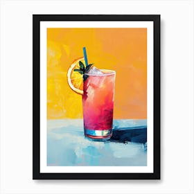 Cocktail Couture: Mid-Century Vibrancy Art Print