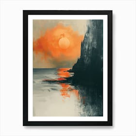 Sunset At The Beach 16 Art Print