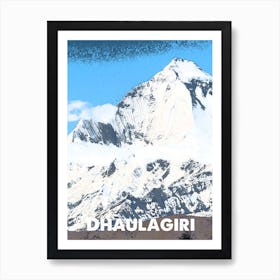 Dhaulagiri, Mountain, Nepal, Nature, Himalayas, Climbing, Wall Print, Art Print