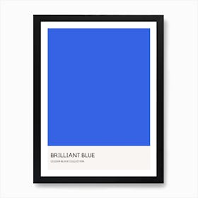 Brilliant Blue Colour Block Poster Art Print