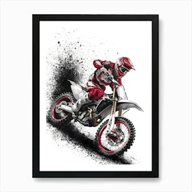 Dirt Bike Rider Art Print