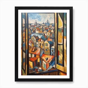 Window View Amsterdam Of In The Style Of Cubism 2 Art Print