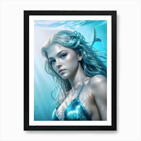 Mermaid Underwater -Reimagined Art Print