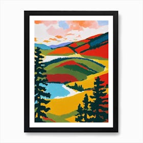 Durmitor National Park 1 Montenegro Abstract Colourful Art Print