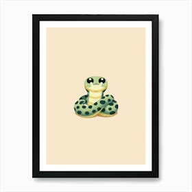 Cute Snake Print for Baby Room Art Print