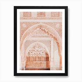 Intricate Pink Building Art Print