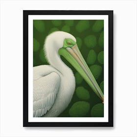 Ohara Koson Inspired Bird Painting Pelican 2 Art Print