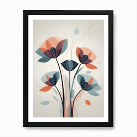 Abstract Flowers 9 Art Print