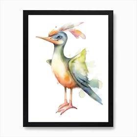 Pterodactyl Cute Dinosaur Watercolour 3 Art Print