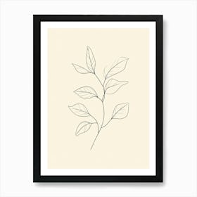 Leaf On A Branch 4 Art Print